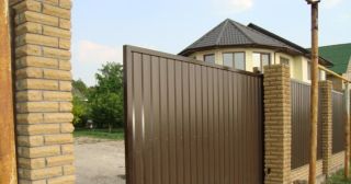 Купить откатные ворота из профнастила Шуя, цена от 1756 руб.