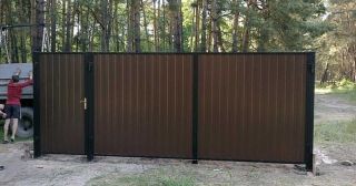 Купить распашные ворота из профнастила Шуя, цена от 2737 руб.